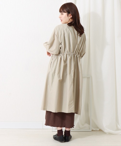 libelle more（リベル モア）の「撥水加工 スタンドカラーロングコート（マウンテンパーカー・レディース・ネイビー/カーキ/モカ/ブラック/グレイッシュベージュ・M/L）」の19枚目の写真