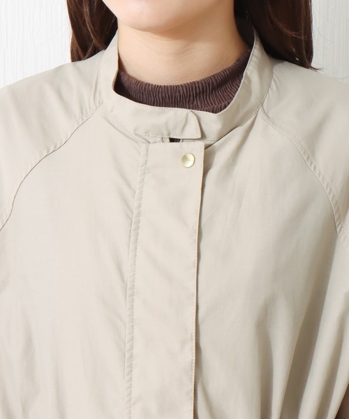 libelle more（リベル モア）の「撥水加工 スタンドカラーロングコート（マウンテンパーカー・レディース・ネイビー/カーキ/モカ/ブラック/グレイッシュベージュ・M/L）」の20枚目の写真