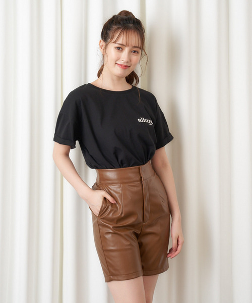 MIIA(ミーア)の「レザーハーフパンツ(その他パンツ・レディース・ブラウン/ベージュ/ブラック・FREE)」の7枚目の写真