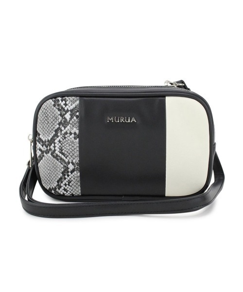MURUA(ムルーア)の「MURUA (ムルーア) 2WAYミニショルダー パイソンシリーズ バッグ MR-B855(ショルダーバッグ・レディース・ブラック/ベージュ・FREE)」の12枚目の写真