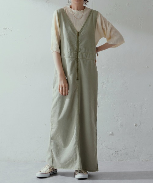 DISCOAT（ディスコート）の「ランダムプリーツハイネック5分袖プルオーバー（Tシャツ/カットソー・レディース・ブラック/ホワイト系その他/ブルー系その他・FREE）」の6枚目の写真