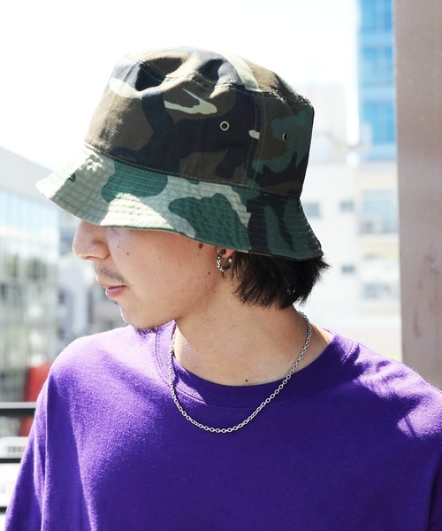 newhattan（ニューハッタン）の「NEWHATTAN 1500ベーシックバケットハット（ハット・メンズ・チャコールグレー/ブラック/パープル/ネイビー/レッド/オリーブ/カーキ/オレンジ/カモフラージュ/デザートカモ/バーガンディー/ウッドランド/ケリー/ロイヤルブルー・FREE）」の14枚目の写真