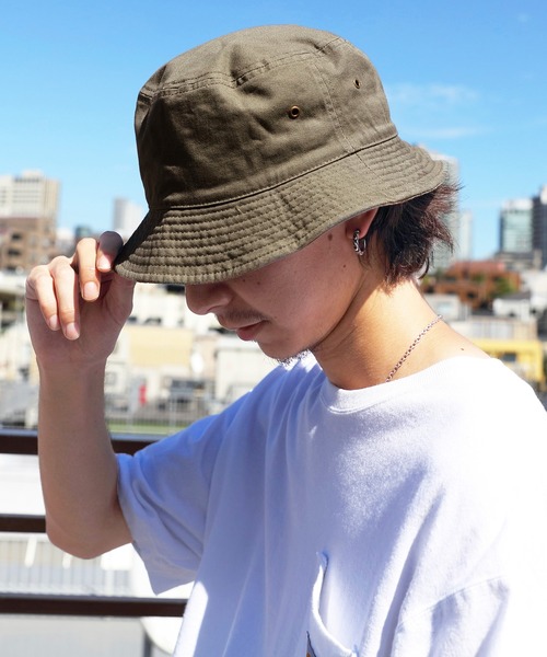 newhattan（ニューハッタン）の「NEWHATTAN 1500ベーシックバケットハット（ハット・メンズ・チャコールグレー/ブラック/パープル/ネイビー/レッド/オリーブ/カーキ/オレンジ/カモフラージュ/デザートカモ/バーガンディー/ウッドランド/ケリー/ロイヤルブルー・FREE）」の4枚目の写真