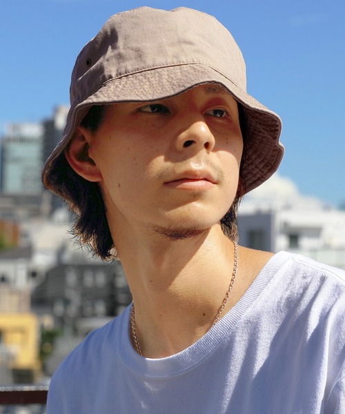 newhattan（ニューハッタン）の「NEWHATTAN 1500ベーシックバケットハット（ハット・メンズ・チャコールグレー/ブラック/パープル/ネイビー/レッド/オリーブ/カーキ/オレンジ/カモフラージュ/デザートカモ/バーガンディー/ウッドランド/ケリー/ロイヤルブルー・FREE）」の5枚目の写真