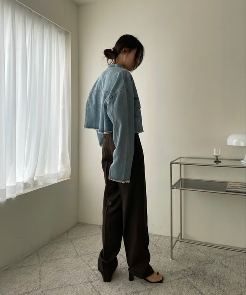 Didot.showroom(ディドット ショールーム)の「【D.PRODUCT】center stitch slim trousers(スラックス・レディース・ブラック/ブラウン/マスタード・S/M)」の19枚目の写真