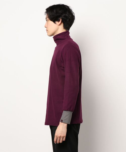 カヤ（カヤ）の「【カヤ】色合わせとっくり メンズハイネックトップス（Tシャツ/カットソー・メンズ・スミクロ/グレー/エンジ・FREE）」の4枚目の写真