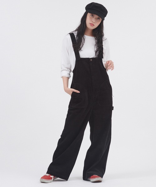 Dickies（ディッキーズ）の「Dickies/ディッキーズ コーデュロイオーバーオール（サロペット/オーバーオール・レディース・ブラック/オフホワイト/キャメル・M/L）」の17枚目の写真