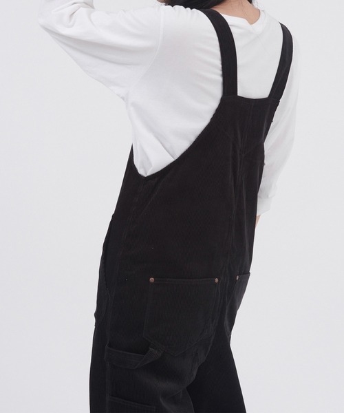Dickies（ディッキーズ）の「Dickies/ディッキーズ コーデュロイオーバーオール（サロペット/オーバーオール・レディース・ブラック/オフホワイト/キャメル・M/L）」の15枚目の写真