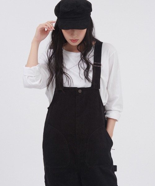 Dickies（ディッキーズ）の「Dickies/ディッキーズ コーデュロイオーバーオール（サロペット/オーバーオール・レディース・ブラック/オフホワイト/キャメル・M/L）」の22枚目の写真