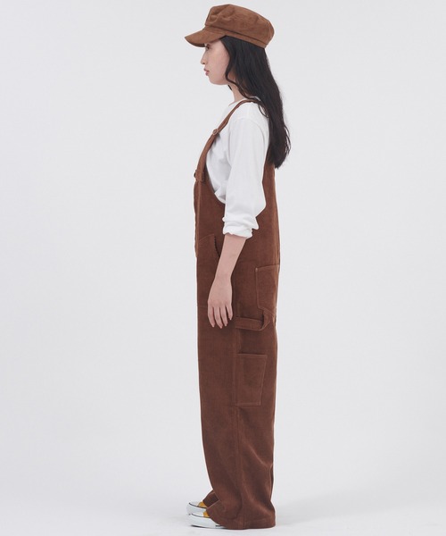 Dickies（ディッキーズ）の「Dickies/ディッキーズ コーデュロイオーバーオール（サロペット/オーバーオール・レディース・ブラック/オフホワイト/キャメル・M/L）」の14枚目の写真