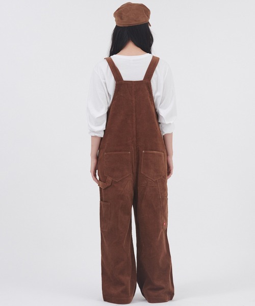 Dickies（ディッキーズ）の「Dickies/ディッキーズ コーデュロイオーバーオール（サロペット/オーバーオール・レディース・ブラック/オフホワイト/キャメル・M/L）」の8枚目の写真