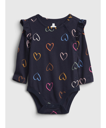 GAP（ギャップ）の「ラッフル プリント ボディシャツ (ベビー)（ロンパース・キッズ）」