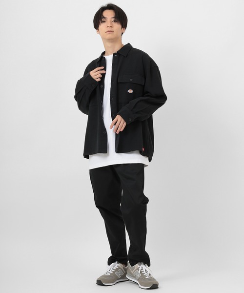 Dickies（ディッキーズ）の「【Dickies/ディッキーズ】 TCツイル タックテーパード ワークパンツ（チノパンツ・メンズ・ベージュ/チャコールグレー/ブラック/オリーブ/ブラック系その他/インディゴブルー・L/M/XL）」の10枚目の写真