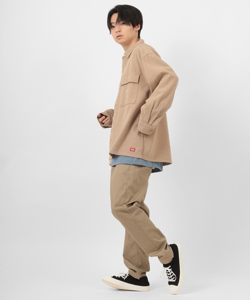 Dickies（ディッキーズ）の「【Dickies/ディッキーズ】 TCツイル タックテーパード ワークパンツ（チノパンツ・メンズ・ベージュ/チャコールグレー/ブラック/オリーブ/ブラック系その他/インディゴブルー・L/M/XL）」の7枚目の写真