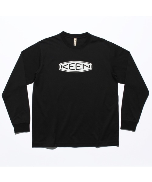 KEEN(キーン)の「KEEN BASIC LOGO LS TEE / キーン ベーシック ロゴ エルエス ティー(Tシャツ/カットソー・メンズ・ブラック・M/L/XL/S)」の1枚目の写真