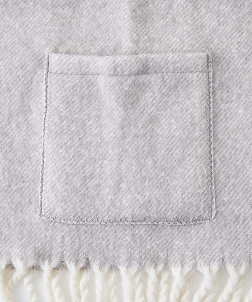 BIRTHDAY BAR(バースデイバー)の「ボリューム ポケットショール(ストール/ショール・レディース・グレー/ブルー・フリー)」の17枚目の写真