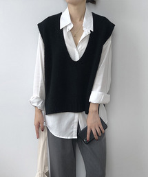 ワイドVネックベスト culw91