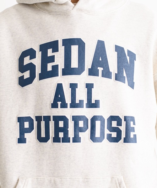 And A(アンドエー)の「SEDAN ALL-PURPOSE セダンオールパーパス / College Logo Hoodie カレッジロゴプリント フーディー パーカー アーチロゴ オーバーサイズ / SD22S-CT04(パーカー・メンズ・オフホワイト/ネイビー・X-LARGE/LARGE/MEDIUM)」の10枚目の写真