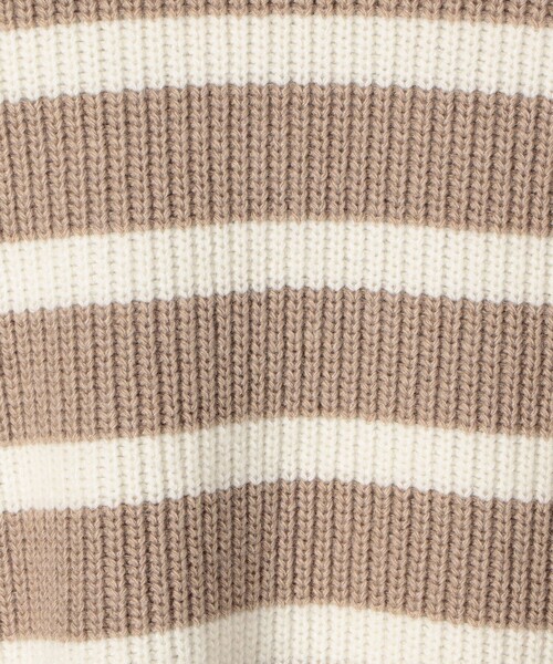 SHIPS（シップス）の「*ボーダーハイネックニット◇（ニット/セーター・レディース・ライトブルー/オフホワイト/ベージュ/ブラック/ネイビー/ライトグレー・MEDIUM/SMALL）」の14枚目の写真