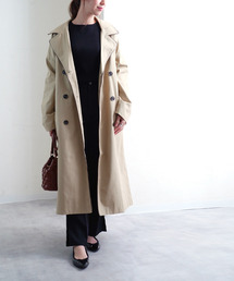Fizz | 【Fizz/フィズ】　配色パイピングツイルロングトレンチコート(トレンチコート)