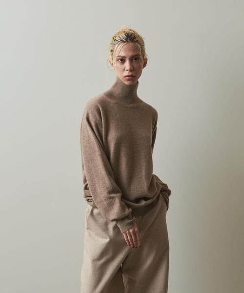 Steven Alan（スティーブンアラン）の「＜Steven Alan＞CASHMERE TURTLE NECK KNIT/ニット（ニット/セーター・レディース・ブラック/ベージュ/ライラック・FREE）」の6枚目の写真