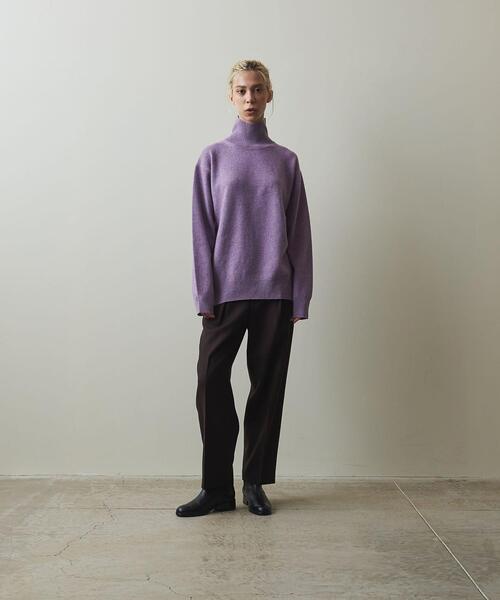 Steven Alan（スティーブンアラン）の「＜Steven Alan＞CASHMERE TURTLE NECK KNIT/ニット（ニット/セーター・レディース・ブラック/ベージュ/ライラック・FREE）」の9枚目の写真