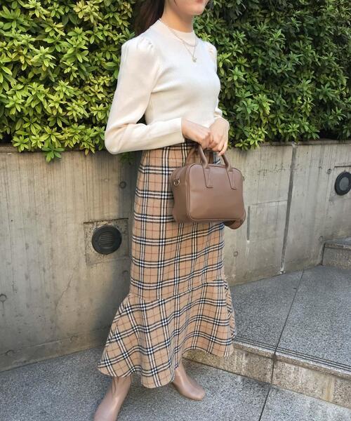 INGNI（イング）の「起毛チェックマーメイド／スカート（スカート・レディース・ブラック系/ベージュ系4/ネイビー系2・FREE）」の14枚目の写真