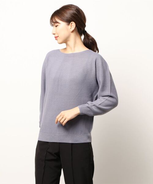 BELLUNA PLUS(ベルーナ)の「ホールガーメントクルーネックプルオーバー(ニット/セーター・レディース・ライラック/ベージュ/グレー・MEDIUM/LARGE)」の17枚目の写真