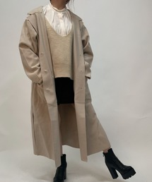 aimoha | 後タックシングルロングテーラードコート(モッズコート)