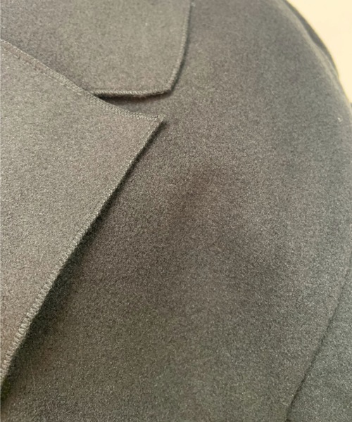 aimoha（アイモハ）の「後タックシングルロングテーラードコート（モッズコート・レディース・ホワイト/ブラック/ブルー/モカ・FREE）」の17枚目の写真