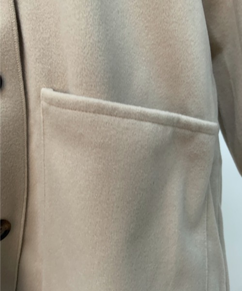 aimoha（アイモハ）の「後タックシングルロングテーラードコート（モッズコート・レディース・ホワイト/ブラック/ブルー/モカ・FREE）」の14枚目の写真