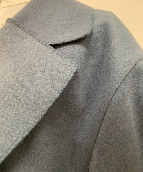 aimoha（アイモハ）の「後タックシングルロングテーラードコート（モッズコート・レディース・ホワイト/ブラック/ブルー/モカ・FREE）」の13枚目の写真