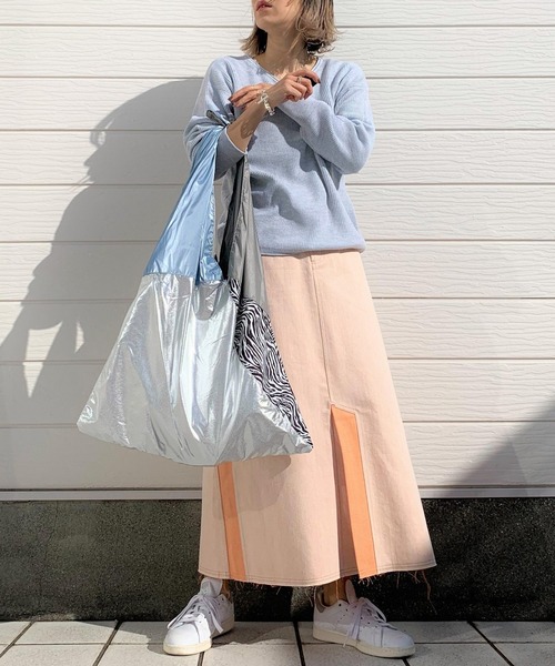 Casselini（キャセリーニ）の「シャイニーMIXショッパー（トートバッグ・レディース・グリーン系その他/シルバー系その他・ONE SIZE）」の8枚目の写真