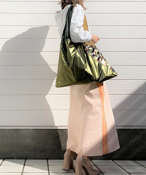 Casselini（キャセリーニ）の「シャイニーMIXショッパー（トートバッグ・レディース・グリーン系その他/シルバー系その他・ONE SIZE）」の9枚目の写真