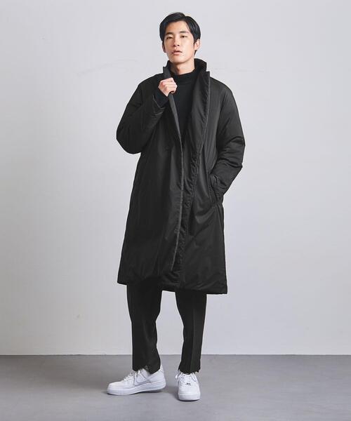 EN ROUTE（アンルート）の「＜EN ROUTE（アンルート）＞ ナイロンリップストップ ダウン ガウンコート（ダウンジャケット/コート・メンズ・ブラック/オリーブ・1/3/2）」の7枚目の写真