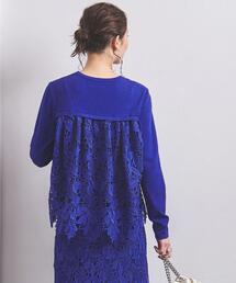 UNITED ARROWS（ユナイテッドアローズ）の「＜UNITED ARROWS＞BROCHE LACE コンビ ニット B◆（ニット/セーター）」