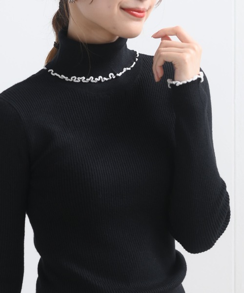 配色メローリブタートルプルオーバー（ニット/セーター）｜rps（アール  