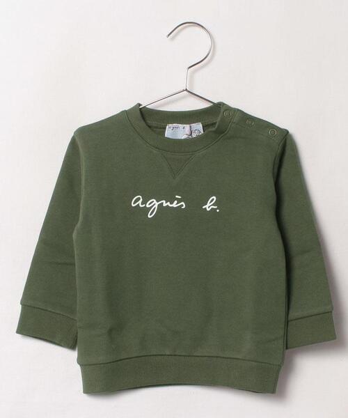 agnes b.(アニエスベー)の「S137 SWEAT ベビー ロゴスウェット(スウェット・キッズ・グリーン系その他・1YEAR/2YEAR/18M)」の1枚目の写真