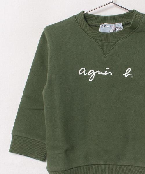 agnes b.(アニエスベー)の「S137 SWEAT ベビー ロゴスウェット(スウェット・キッズ・グリーン系その他・1YEAR/2YEAR/18M)」の5枚目の写真