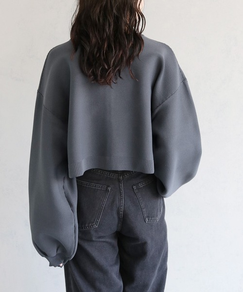 cheriella(シェリエラ)の「【cheriella】WEB限定前後2WAYショート丈ニットカーディガン(カーディガン/ボレロ・レディース・ブラック/ブラウン/グリーン/ライトグリーン/アイボリー/ワインレッド/エメラルド/ライトグレー/ピンク/ブルー/オレンジ/ブルー系その他/チャコールグレー/レッド・M)」の22枚目の写真