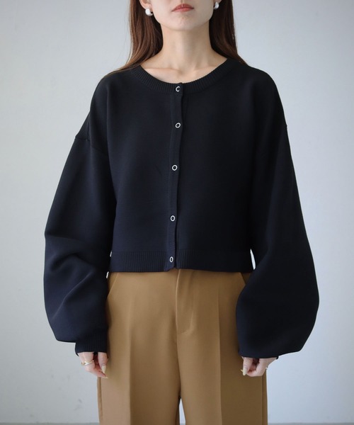 cheriella(シェリエラ)の「【cheriella】WEB限定前後2WAYショート丈ニットカーディガン(カーディガン/ボレロ・レディース・ブラック/ブラウン/グリーン/ライトグリーン/アイボリー/ワインレッド/エメラルド/ライトグレー/ピンク/ブルー/オレンジ/ブルー系その他/チャコールグレー/レッド・M)」の20枚目の写真