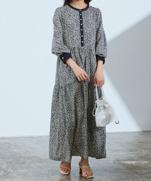Pierrot（ピエロ）の「花柄ティアードワンピース（ワンピース）」 - WEAR