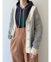 リンクス柄カーディガン