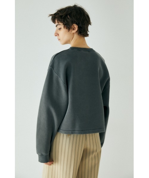 MOUSSY（マウジー）の「MOUSSY EMBLEM OVERDYE プルオーバー（スウェット・レディース・ホワイト/ライトカーキ/ライトイエロー/ライトブラック・FREE）」の11枚目の写真