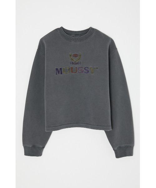 MOUSSY（マウジー）の「MOUSSY EMBLEM OVERDYE プルオーバー（スウェット・レディース・ホワイト/ライトカーキ/ライトイエロー/ライトブラック・FREE）」の15枚目の写真