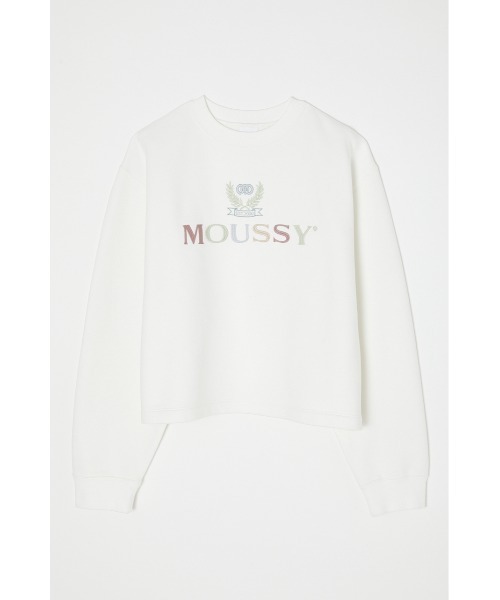 MOUSSY（マウジー）の「MOUSSY EMBLEM OVERDYE プルオーバー（スウェット・レディース・ホワイト/ライトカーキ/ライトイエロー/ライトブラック・FREE）」の12枚目の写真
