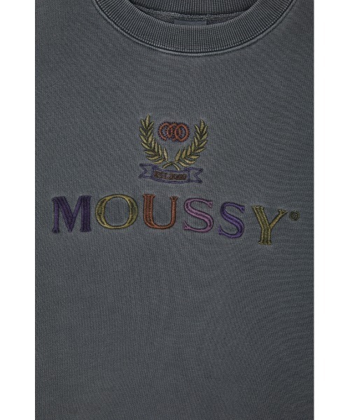 MOUSSY（マウジー）の「MOUSSY EMBLEM OVERDYE プルオーバー（スウェット・レディース・ホワイト/ライトカーキ/ライトイエロー/ライトブラック・FREE）」の18枚目の写真