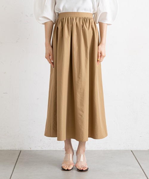 prose verse（プロズヴェール）の「メモリータフタギャザーフレアスカート（スカート・レディース・ブラック/ベージュ/グリーン・ﾌﾘ-）」の22枚目の写真