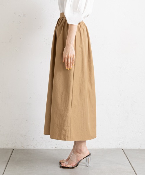 prose verse（プロズヴェール）の「メモリータフタギャザーフレアスカート（スカート・レディース・ブラック/ベージュ/グリーン・ﾌﾘ-）」の19枚目の写真