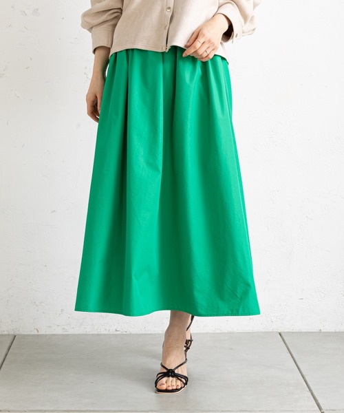 prose verse（プロズヴェール）の「メモリータフタギャザーフレアスカート（スカート・レディース・ブラック/ベージュ/グリーン・ﾌﾘ-）」の20枚目の写真